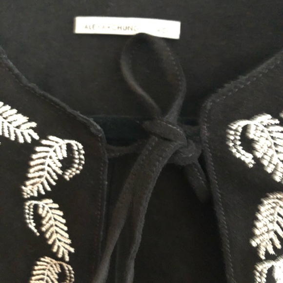 Alexa Chung AG Black Suede jacket size XSMALL - Picture 6 of 6